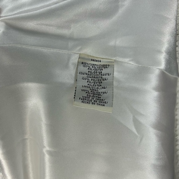 Women’s Jill Stuart Designer White Strapless Polyester Bow Midi Dress Size 8 - Picture 4 of 8